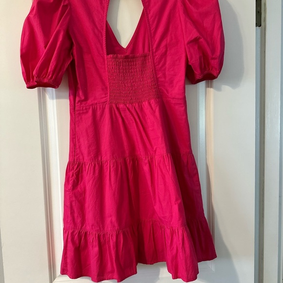 French Connection Pink Puff Sleeve Dress - Picture 2 of 3